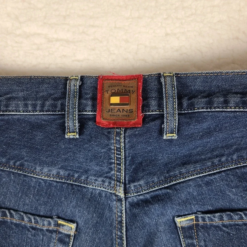 VTG Tommy Hilfiger Jeans Mens 34x32 Blue Straight Leg Utility‎ Denim MEXICO 02'